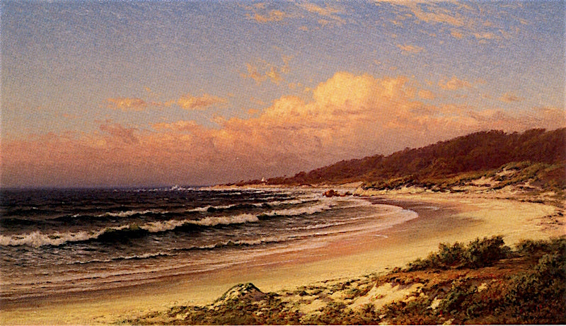 Moss Beach Monterey, vintage artwork by Raymond Dabb Yelland, 12x8" (A4) Poster