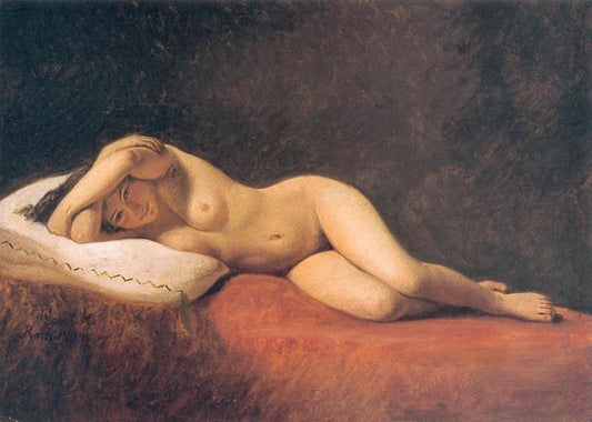 Resting Model, vintage artwork by Constantin Hansen, A3 (16x12") Poster Print