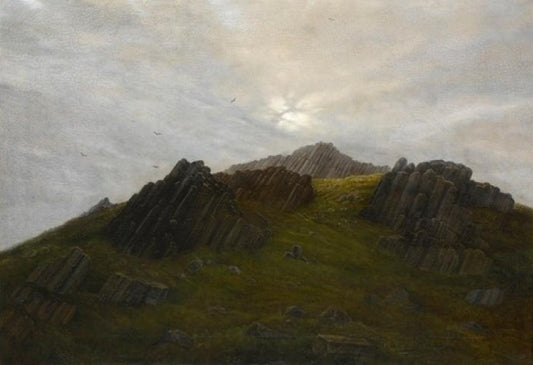 Geological Landscape, vintage artwork by Carl Gustav Carus, 12x8" (A4) Poster