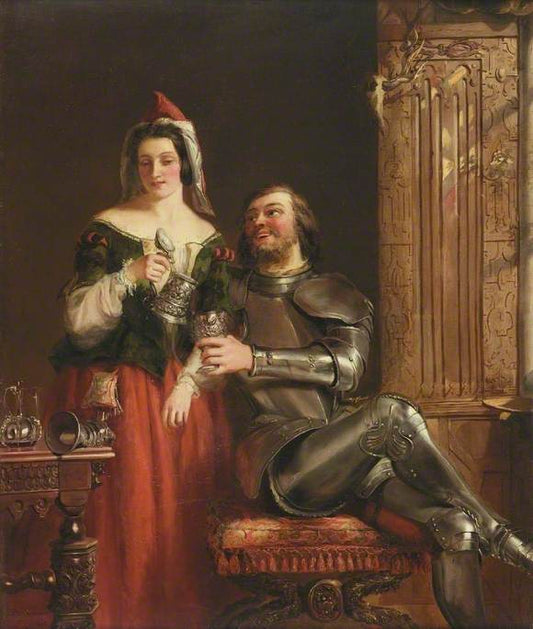 The Knight and the Maid, vintage artwork by William Powell Frith, A3 (16x12") Poster Print