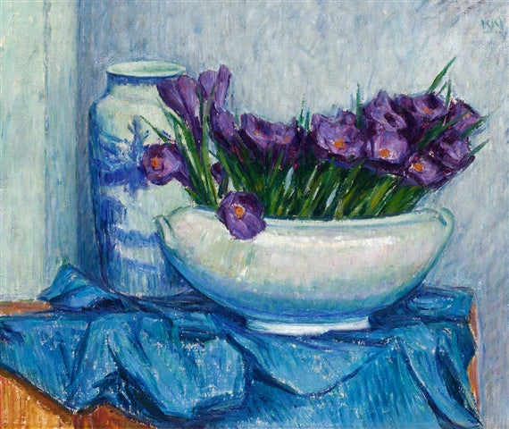 Blue Crocuses by Karl Nordstrom,A3(16x12")Poster