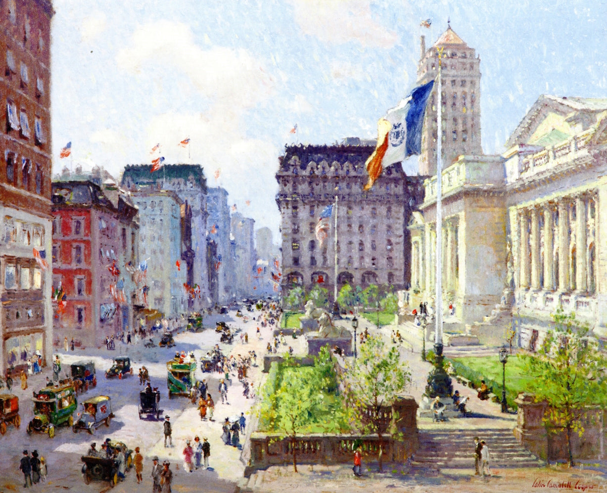 New York Public Library by Colin Campbell Cooper,A3(16x12")Poster