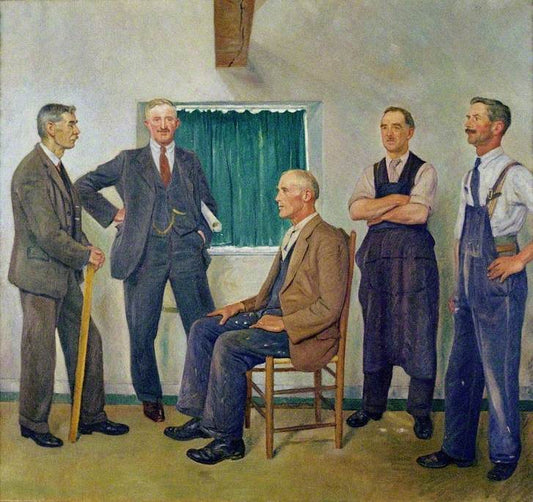 Oakridge Craftsmen, vintage artwork by Sir William Rothenstein, 12x8" (A4) Poster