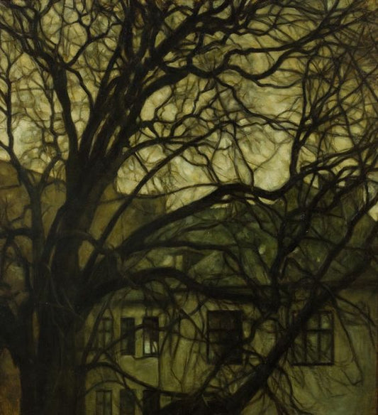Tree in a Courtyard by Svend Hammershoi,16x12(A3) Poster