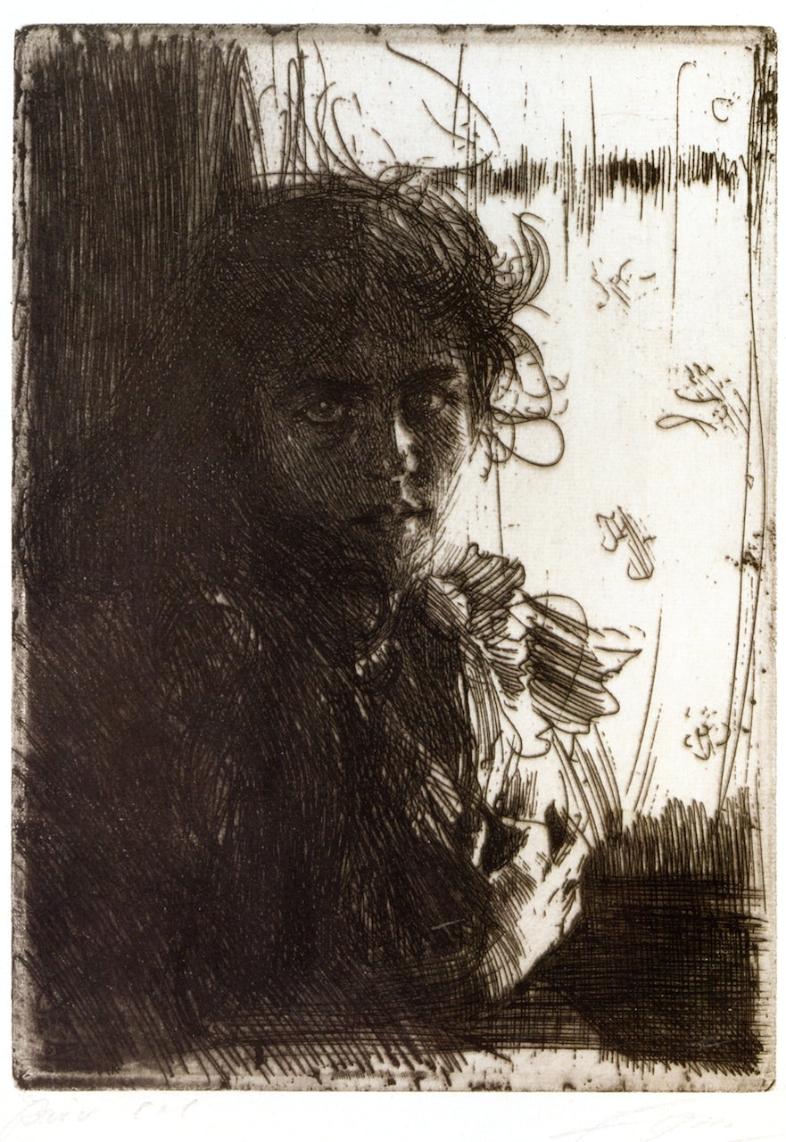 An Irish Girl, vintage artwork by Anders Zorn, 12x8" (A4) Poster