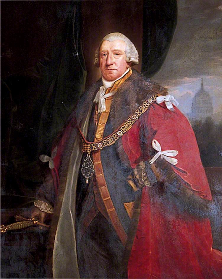 Sir John William Anderson, vintage artwork by Attributed to Mather Brown, 12x8" (A4) Poster