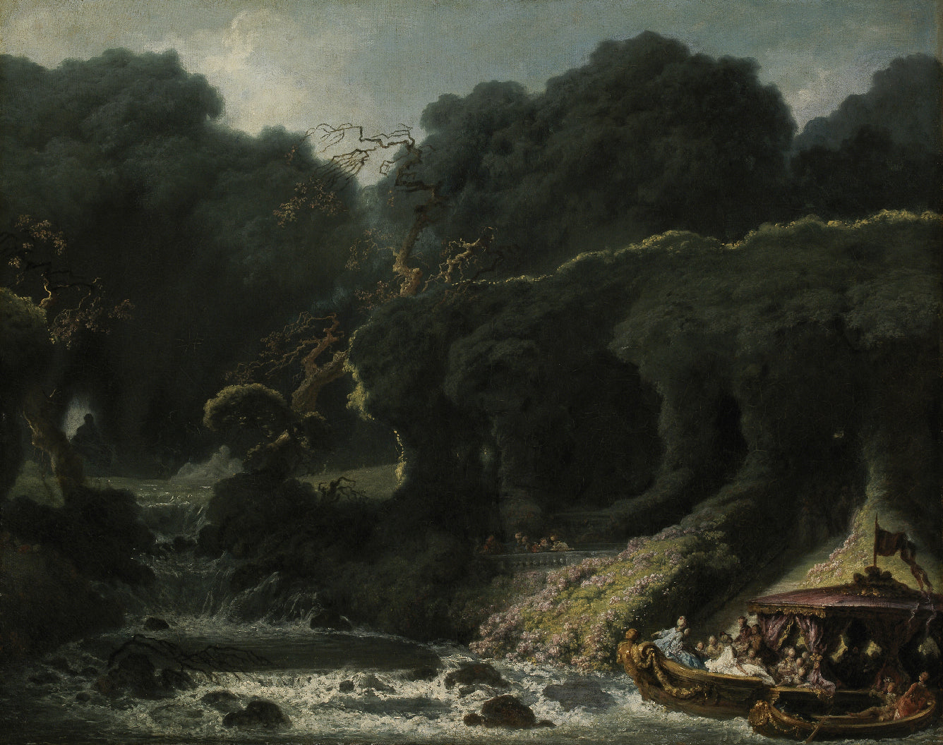The Isle of Love, vintage artwork by Jean-Honore Fragonard, 12x8" (A4) Poster