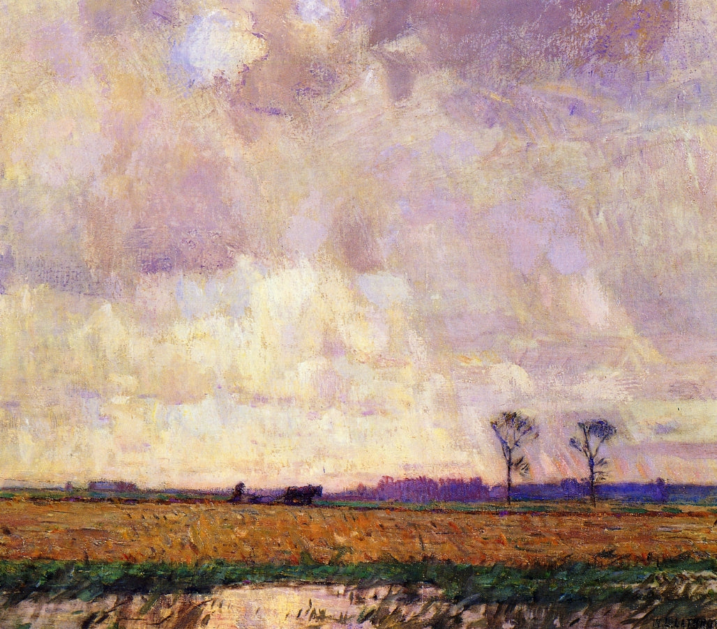 Plowing along the Canal by William Langson Lathrop,A3(16x12")Poster