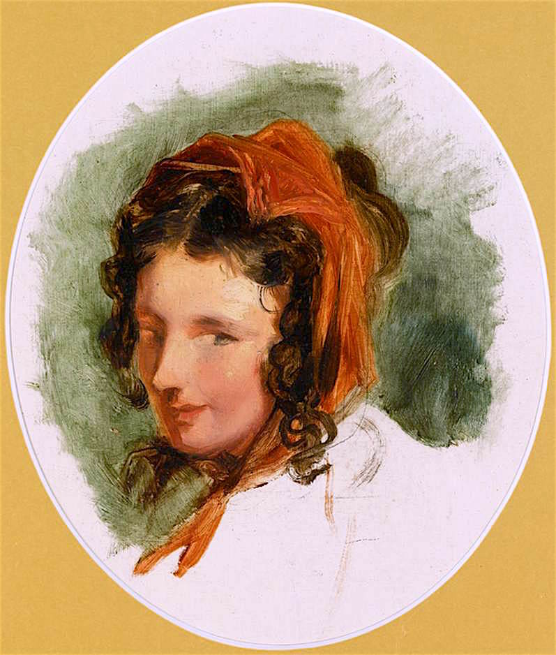 Head Study of a Girl, vintage artwork by Sir Edwin Landseer, A3 (16x12") Poster Print