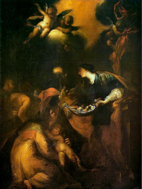 Miracle of Saint Zita, vintage artwork by Valerio Castello, 12x8" (A4) Poster