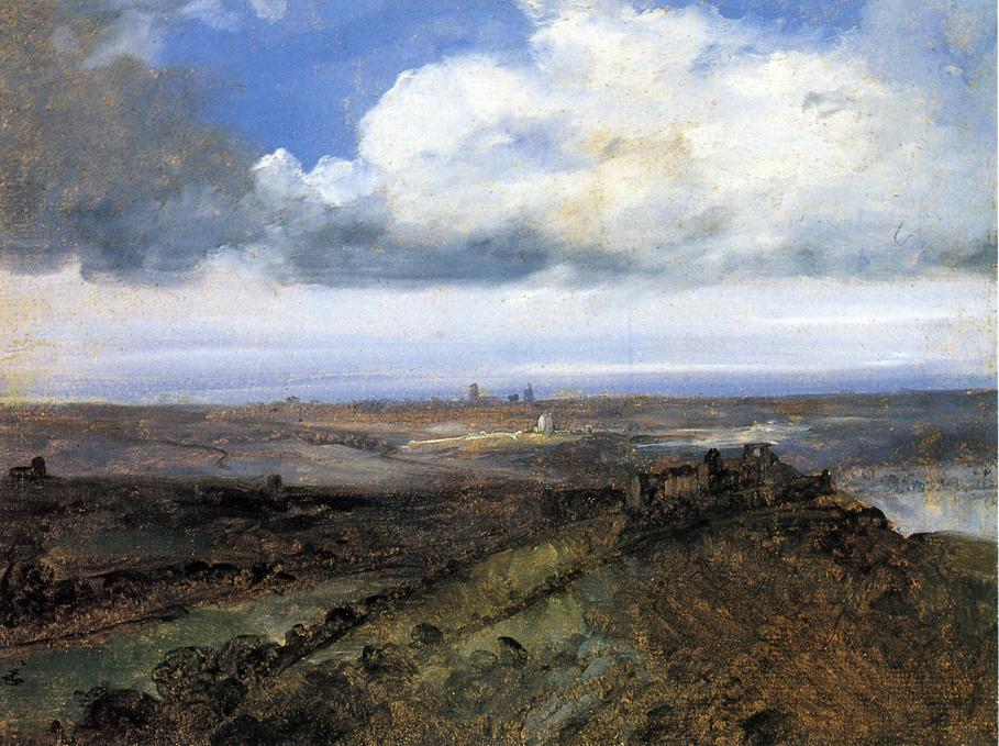 The Tiber Valley, vintage artwork by François-Marius Granet, 12x8" (A4) Poster