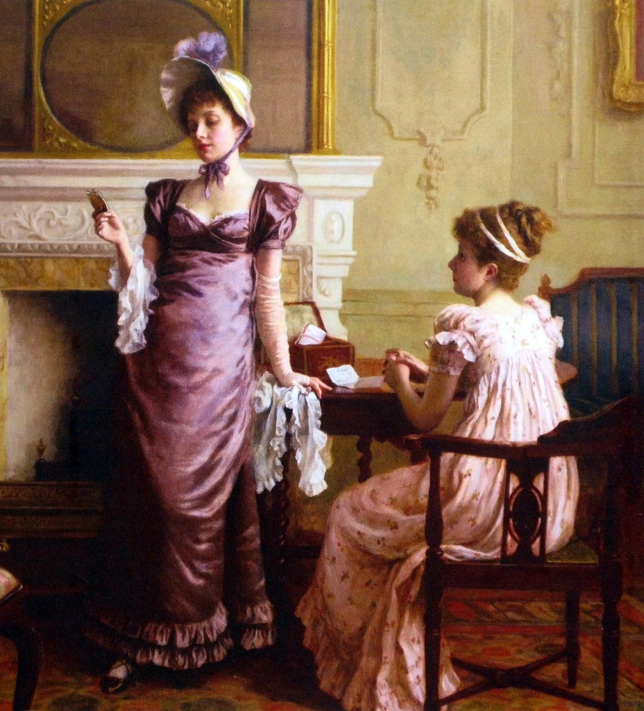 Thoughtful Moments, vintage artwork by Charles Haigh Wood, 12x8" (A4) Poster