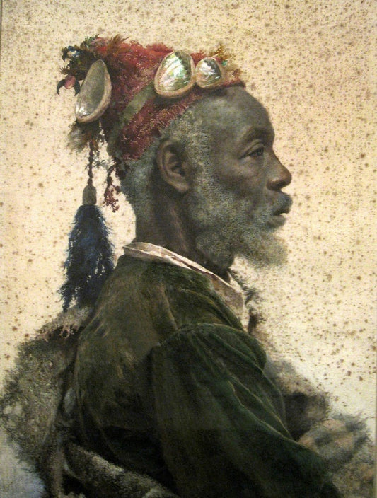 A Holy Man of Marrakesh, vintage artwork by Jose Tapiro y Baro, 12x8" (A4) Poster