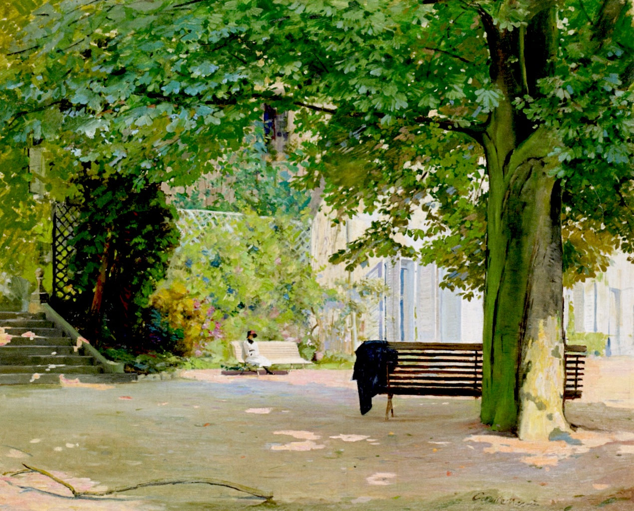 Scene in a Garden by Camille Martin,A3(16x12")Poster