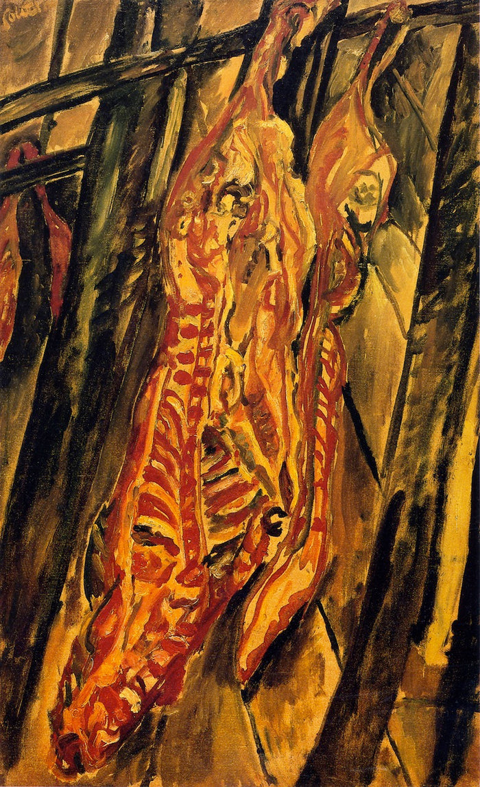 The Beef, vintage artwork by Chaim Soutine, 12x8