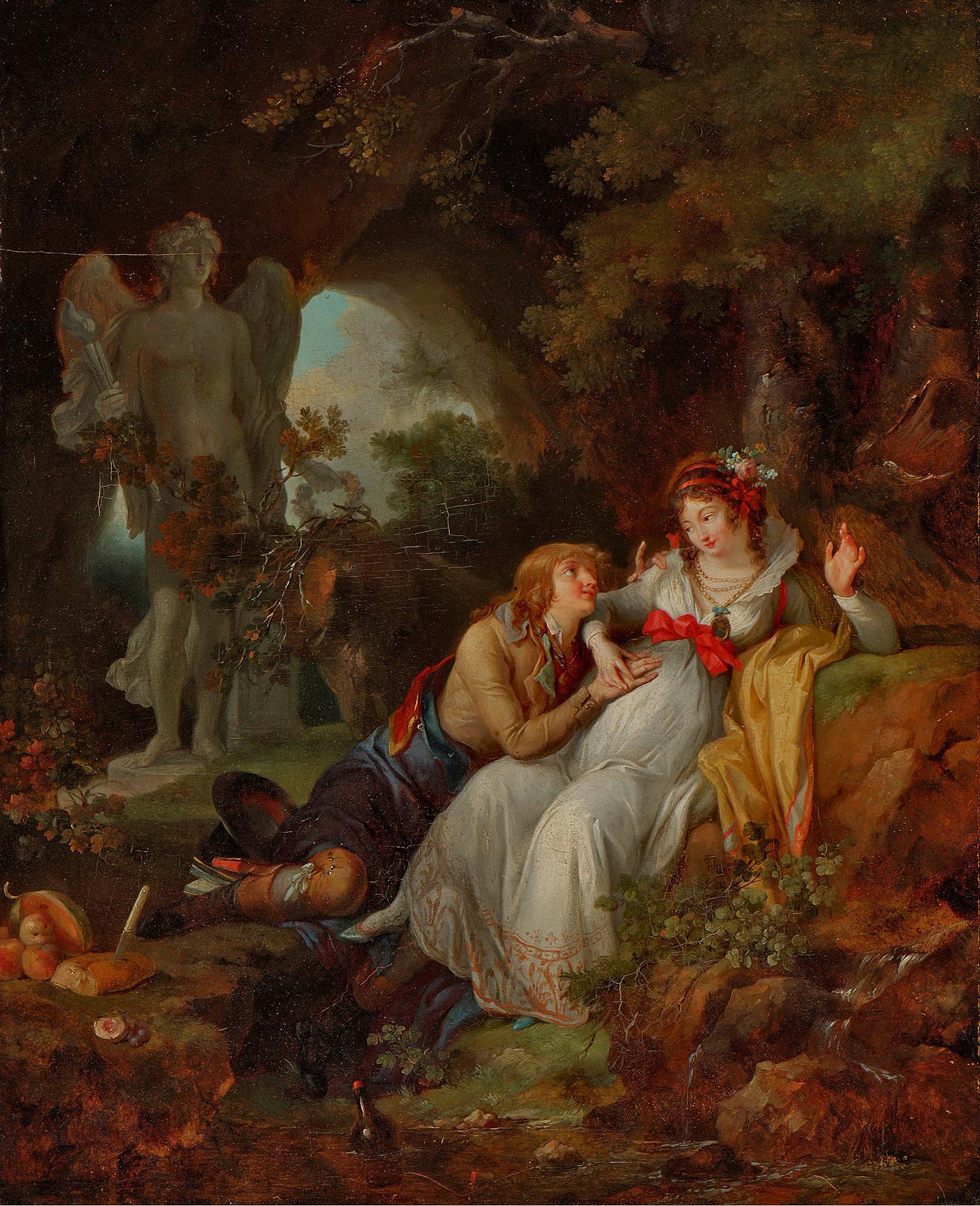 The Spouses, vintage artwork by Jean-Frederic Schall, 12x8" (A4) Poster