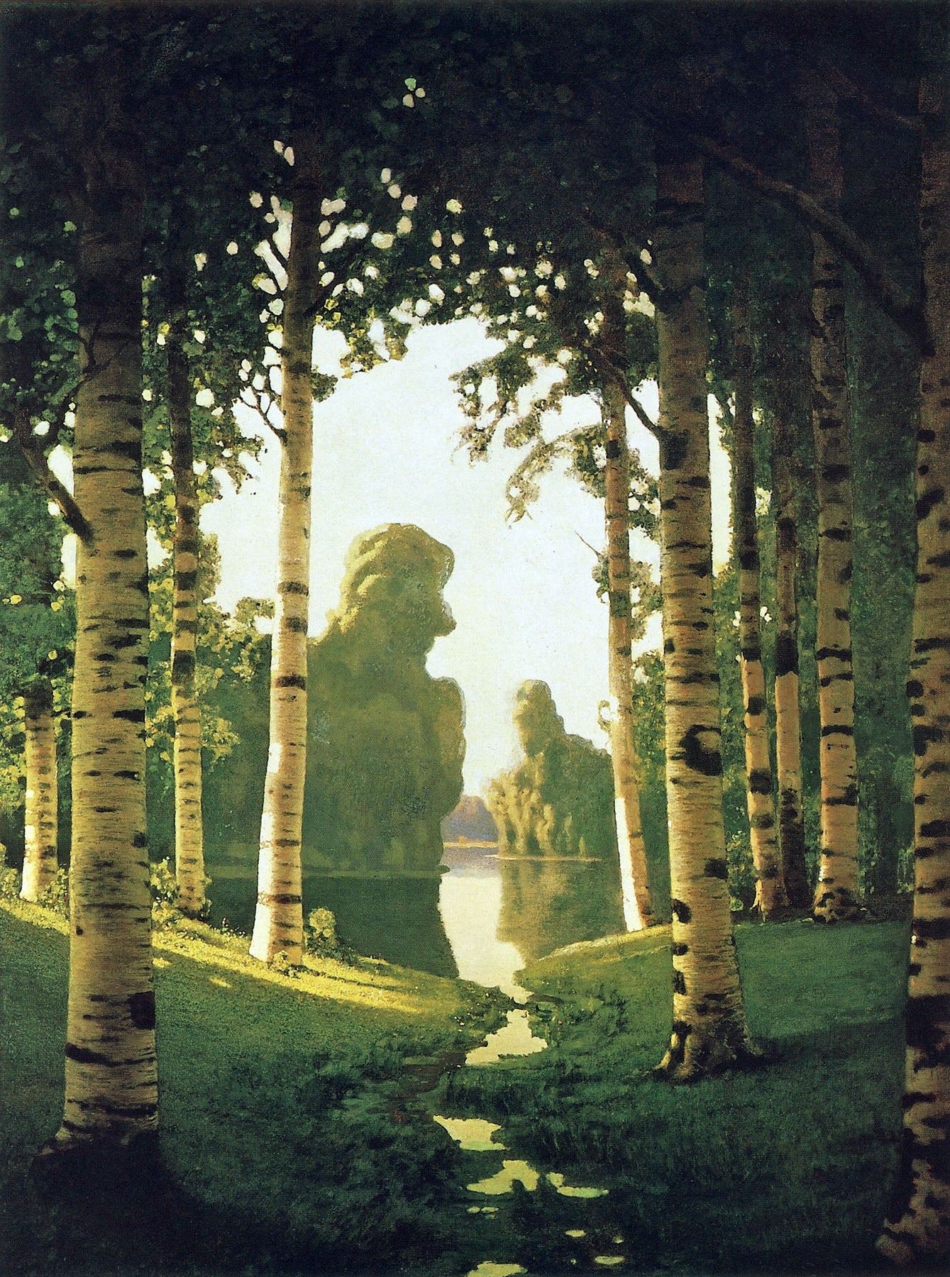 The Birch Grove, vintage artwork by Arkhip Ivanovich Kuindzhi, 12x8" (A4) Poster