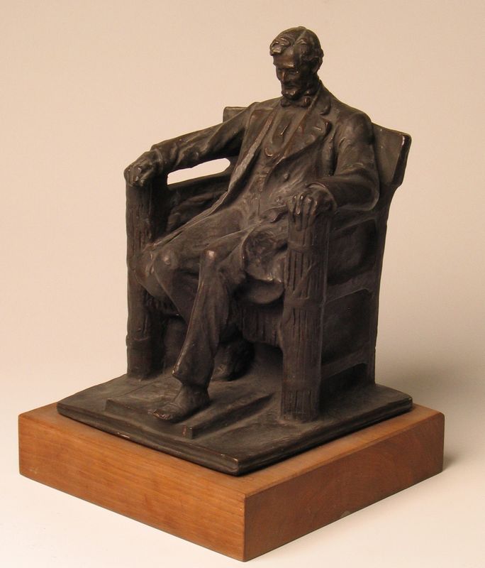 Abraham Lincoln, vintage artwork by Daniel Chester French, 12x8" (A4) Poster