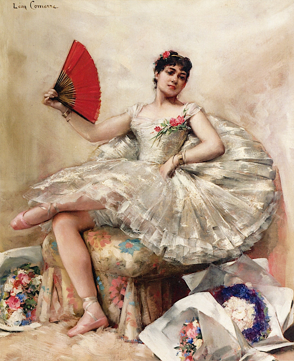 Portrait of Rosita Mauri, vintage artwork by Leon-François Comerre, 12x8" (A4) Poster