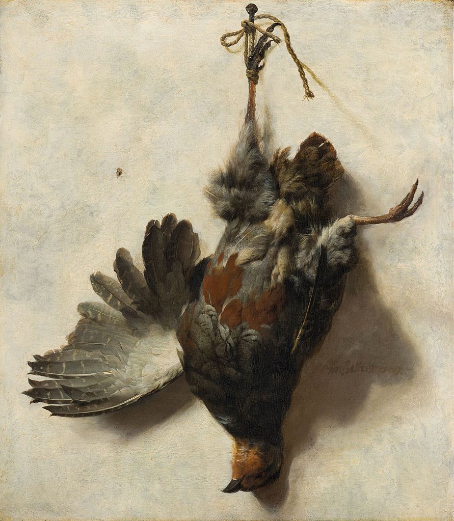Dead Partridge, vintage artwork by Jan Baptist Weenix, 12x8" (A4) Poster