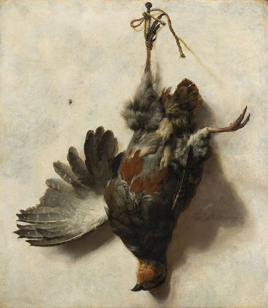 Dead Partridge, vintage artwork by Jan Baptist Weenix, 12x8" (A4) Poster