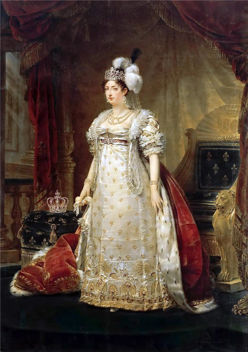 Portrait of Marie Therèse Charlotte of France, Duchesse d'Angoulême, vintage artwork by Antoine-Jean Gros, 12x8" (A4) Poster
