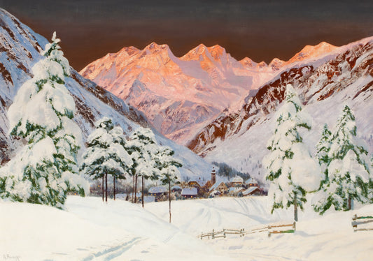 Alpine Mountain Scene by Alwin Arnegger,16x12(A3) Poster