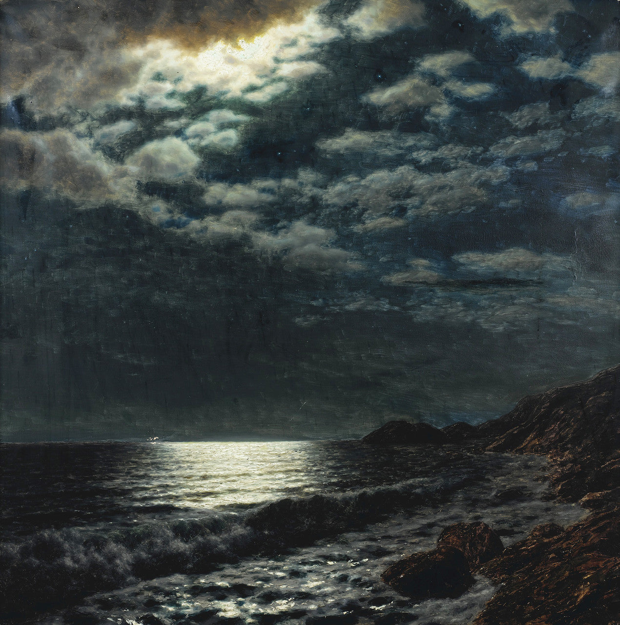 Moonlit Sea by Ivan Fedorovich Choultse,16x12(A3) Poster