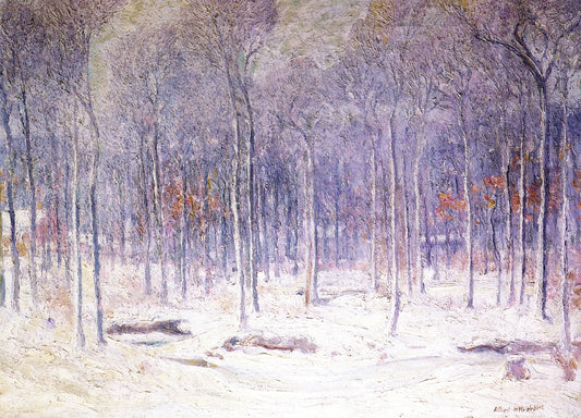 Woods North of Higgins Road, vintage artwork by Albert Henry Krehbiel, 12x8" (A4) Poster