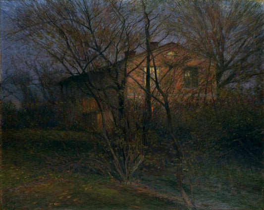 The Yellow House, vintage artwork by Karl Nordström, 12x8" (A4) Poster