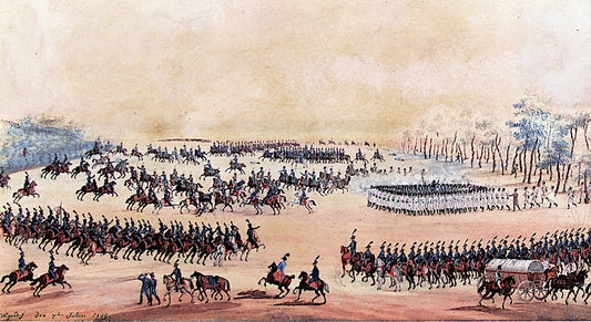 The 7th of July, 1809, vintage artwork by Balthasar Wigand, 12x8" (A4) Poster