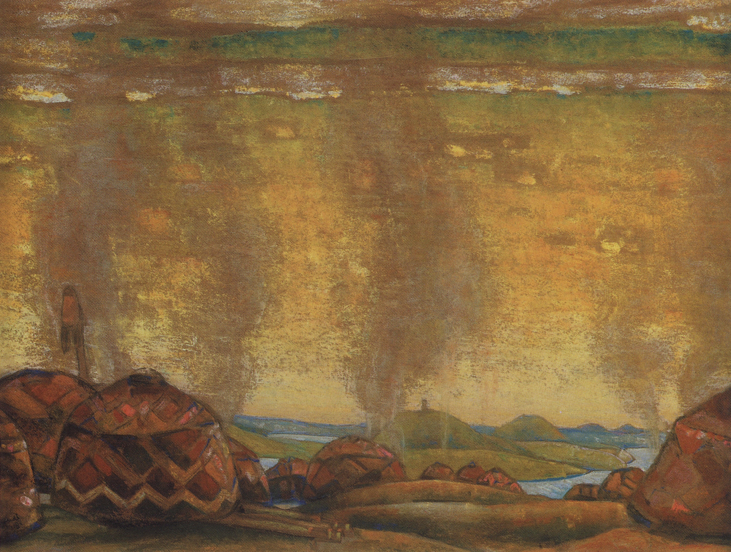 The Cuman Camp by Nicholas Roerich,16x12(A3) Poster