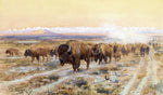 The Bison Trail by Charles Marion Russell,A3(16x12")Poster