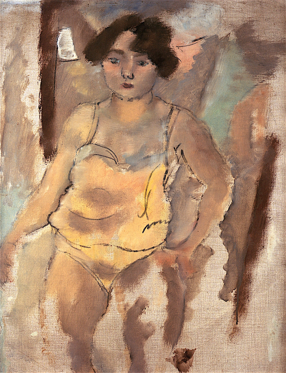 Germaine in Yellow by Jules Pascin,16x12(A3) Poster