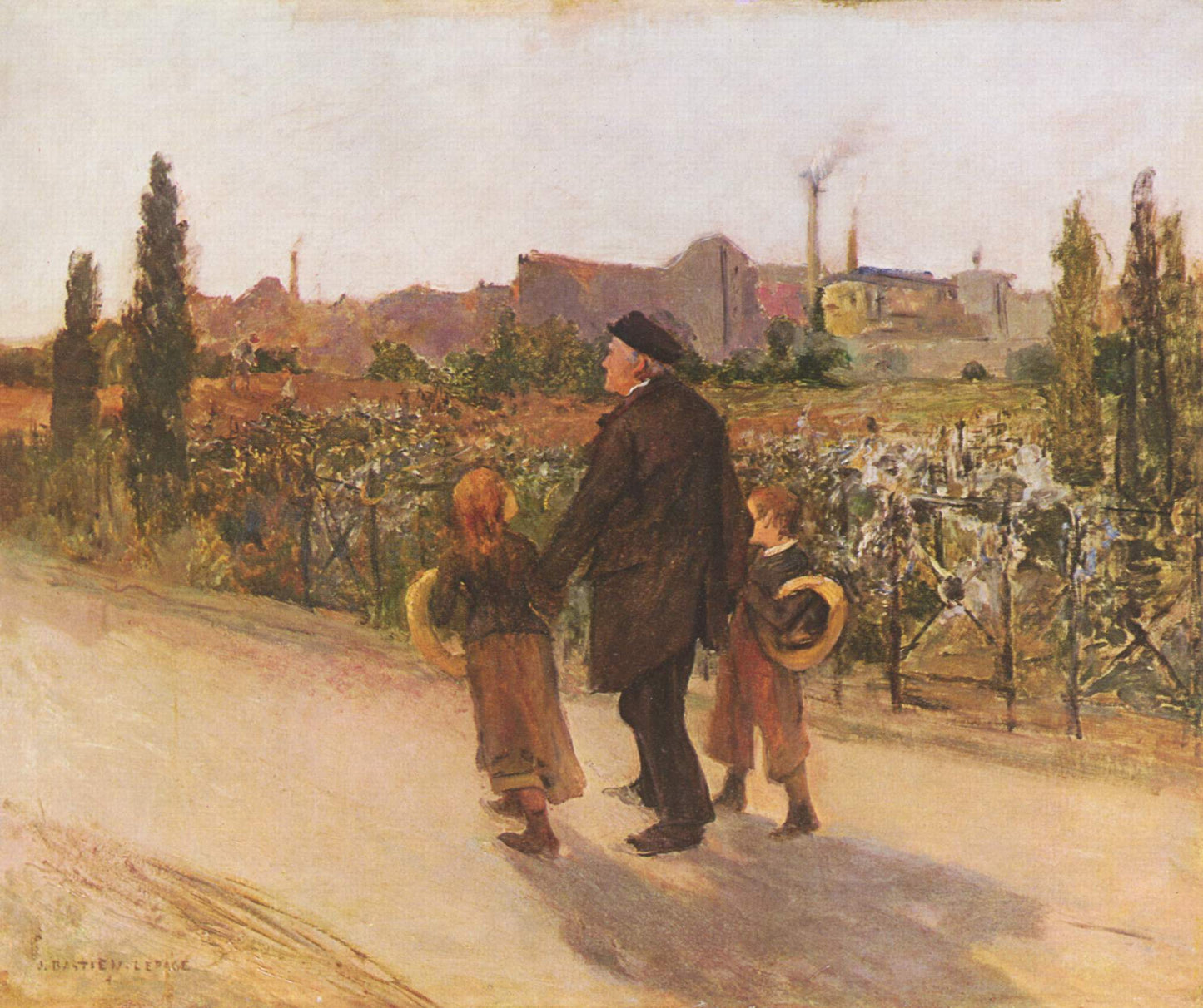 All Souls' Day, vintage artwork by Jules Bastien-Lepage, 12x8" (A4) Poster