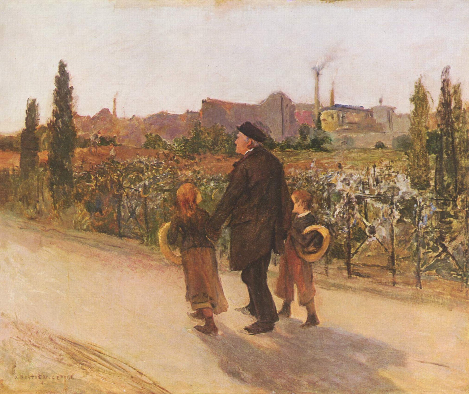 All Souls' Day, vintage artwork by Jules Bastien-Lepage, 12x8" (A4) Poster
