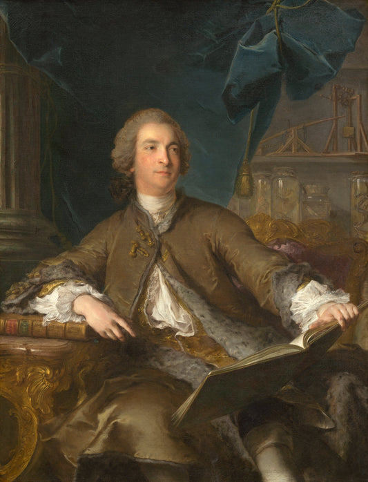 Joseph Bonnier de la Mosson, vintage artwork by Jean-Marc Nattier, 12x8" (A4) Poster