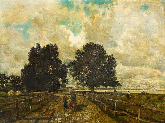 Starnburger Lake near Tutzing, vintage artwork by Karl Heffner, 12x8" (A4) Poster