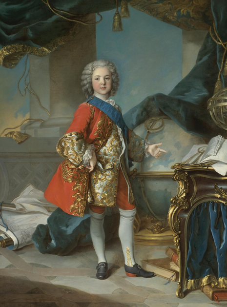 Portrait of Dauphin Louis of France, vintage artwork by Louis Tocque, 12x8" (A4) Poster