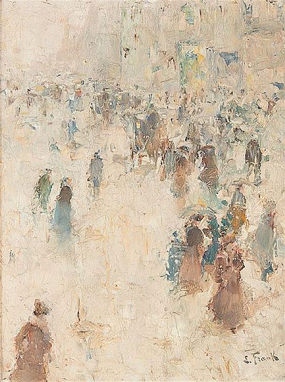Busy Street by Lucien Frank,A3(16x12")Poster