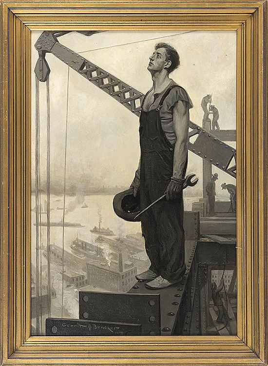 Steel Worker by Gerrit Albertus Beneker,16x12(A3) Poster