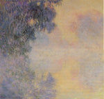 Arm of the Seine near Giverny in the Fog, vintage artwork by Claude Monet, 12x8" (A4) Poster