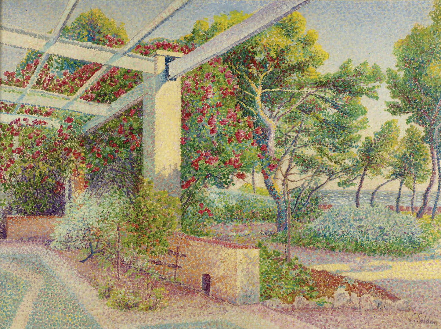 The Arbour, vintage artwork by Louis Gaidan, 12x8" (A4) Poster