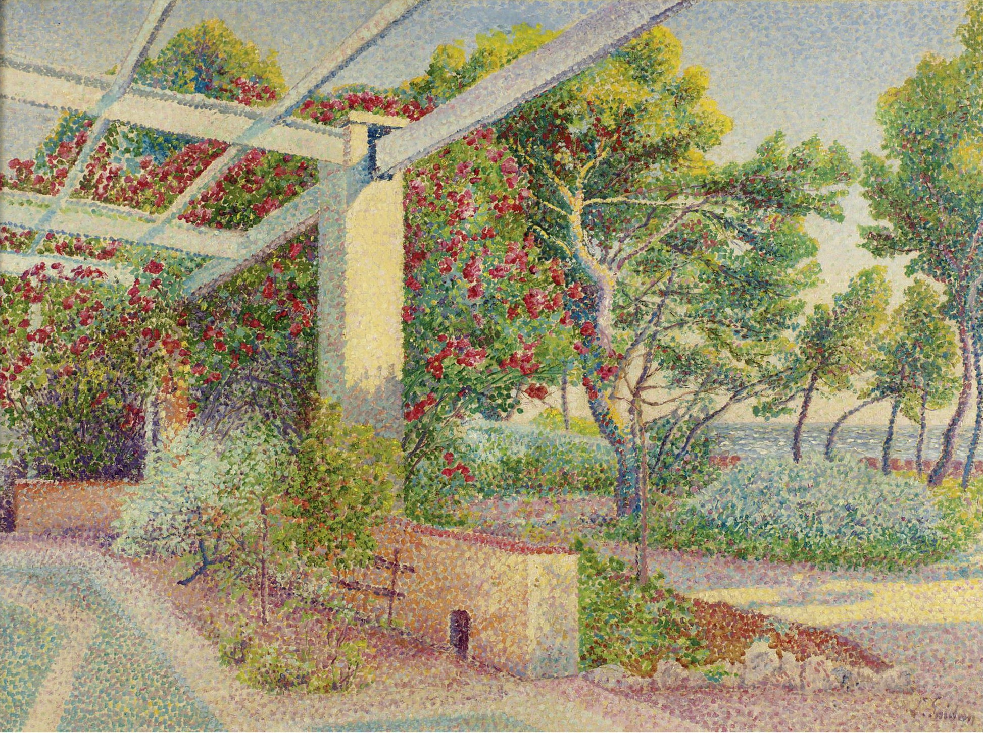 The Arbour, vintage artwork by Louis Gaidan, 12x8" (A4) Poster