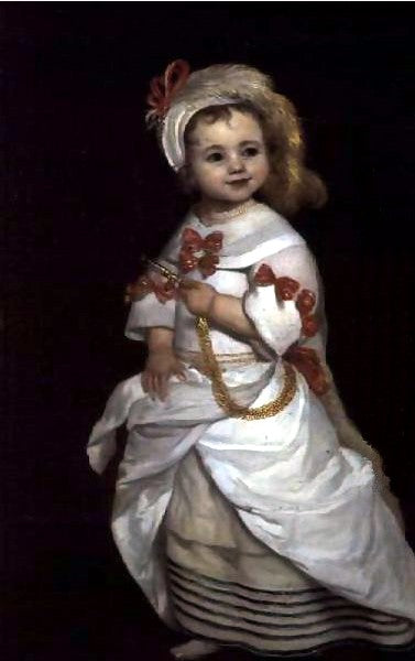 Portrait of a Infanta, vintage artwork by Juan Carreño de Miranda, 12x8" (A4) Poster