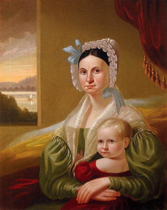 Mrs. David Steele Lamme and Son, William Wirt, vintage artwork by George Caleb Bingham, A3 (16x12") Poster Print