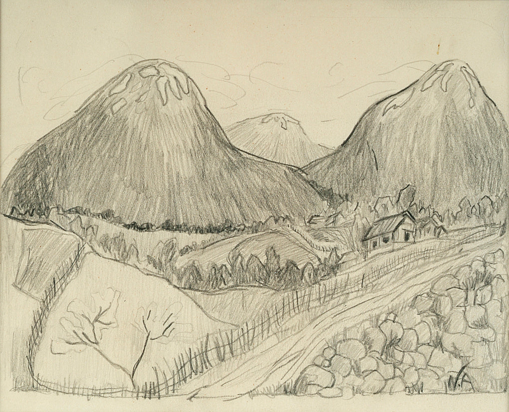 Landscape - Ålhusdalen, vintage artwork by Nicolai Astrup, 12x8" (A4) Poster