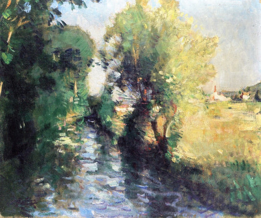 Banks of the Avre, vintage artwork by Pierre-Eugène Montezin, 12x8" (A4) Poster