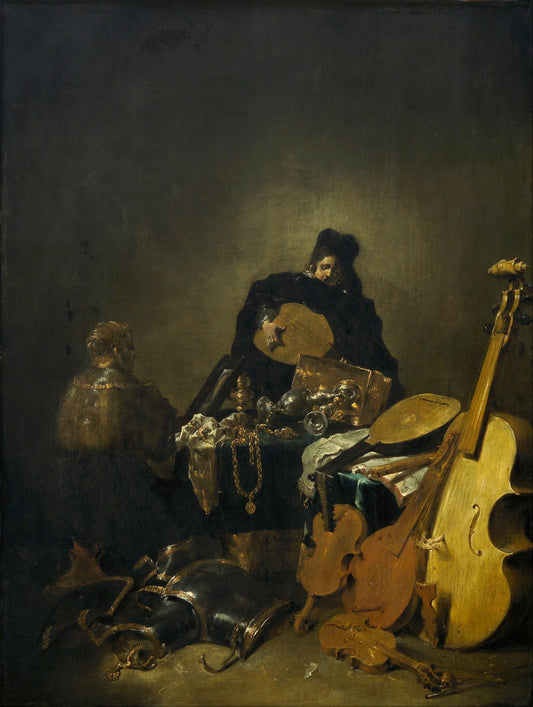 Allegory of Vanity, vintage artwork by Leonaert Bramer, 12x8" (A4) Poster