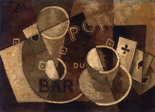 Bar du Porto, vintage artwork by Louis Marcoussis, 12x8" (A4) Poster
